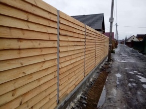 Деревянный забор елочка 150 метров фото в Оболенске
